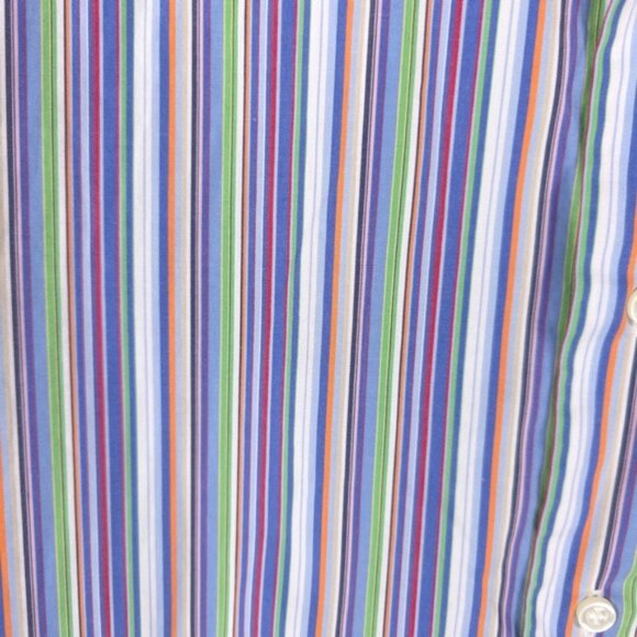 St. Croix MADE IN ITALY Multicolor Striped Long Sleeve‎ Button Up Shirt MEDIUM - Picture 9 of 10